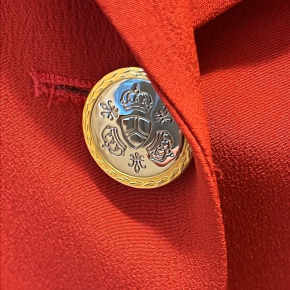 Nygard 100% Silk Women’s Orange Suit Jacket Like New, Lined, Lapel, Size 10 - Picture 5 of 11